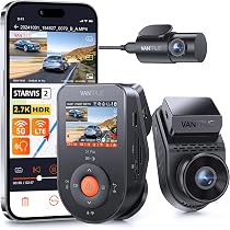 VANTRUE Sonnet S1 Pro ドライブレコーダー STARVIS2 Vantrue S1 Pro 2.7K Dash Cam Front and Rear Camera, 60FPS Car