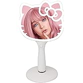 Impressions Vanity Hello Kitty LED Handheld Mirror, Makeup Vanity Mirror with Standing Base and Adjustable Brightness