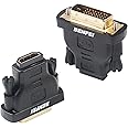 DVI to HDMI, Benfei Bidirectional DVI (DVI-D) to HDMI Male to Female Adapter with Gold-Plated Cord 2 Pack