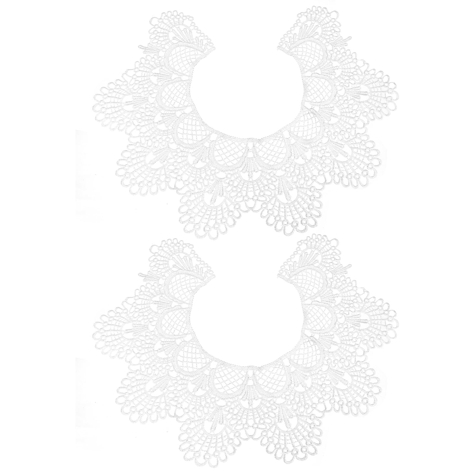 PACKOVE Embroidered Lace Collar Applique 14.5In X 4.7In Decorative Neckline Trim for DIY Clothes Dresses Hats Bridal Sewing Accessory Lightweight
