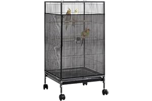 Trinkrittey Large Bird Cage Seed Catcher 31 x 118 inches Adjustable Bird Cage Net Cover Black Bird Cage Cover Elastic Band Mesh Cage Cover Skirt Nylon Mesh for Parakeet Parrot Cages