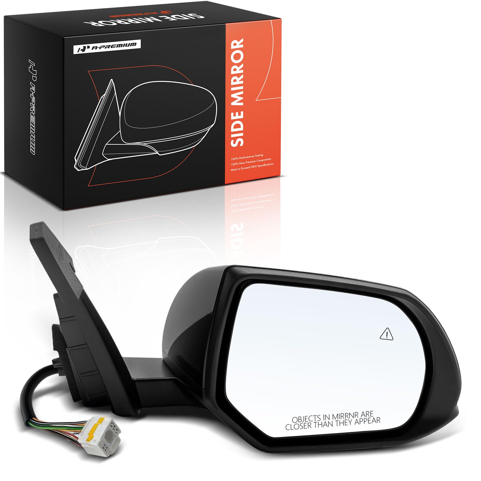 Photo 1 of A-Premium Passenger Side Power Door Mirror - Compatible with Hyundai Ioniq 5 2022 2023 2024 - Heated Power Folding Black Outside Rear View Mirror w/Turn Signal Light Blind Spot Detection