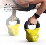 PROIRON 4kg Kettlebell Neoprene Coated Cast Iron Flat Bottom view 3