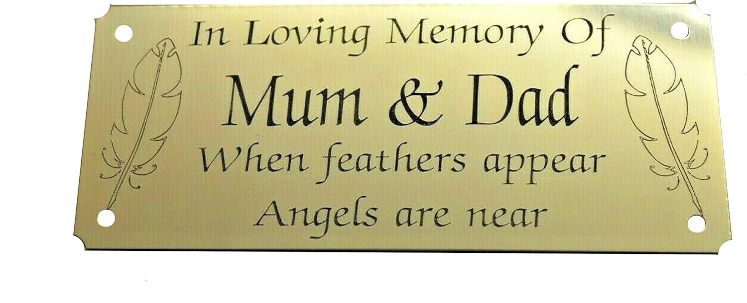 MEMORIAL BENCH PLAQUE GRAVE MARKER SIGN 5" X 2" PERSONALISED SOLID