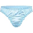 Satini Men's Satin Ruffle Sissy Thong Tanga Knickers Briefs Panties
