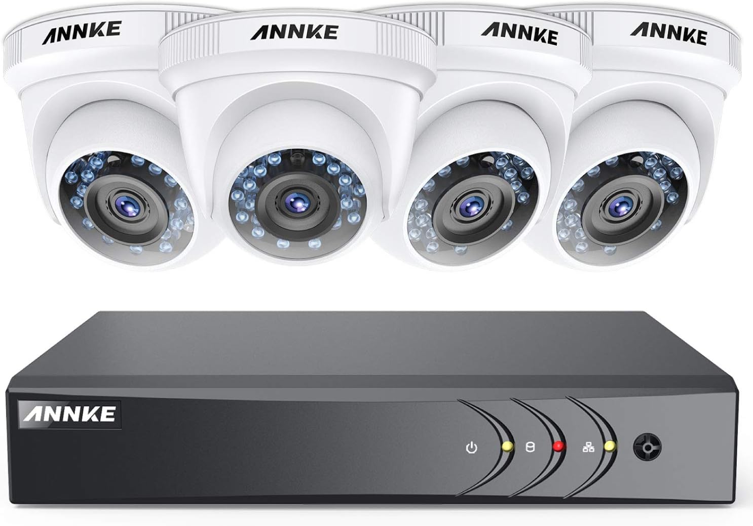 ANNKE Kit Système de caméra de Surveillance 4CH 3MP H.265+ DVR et 4 ×