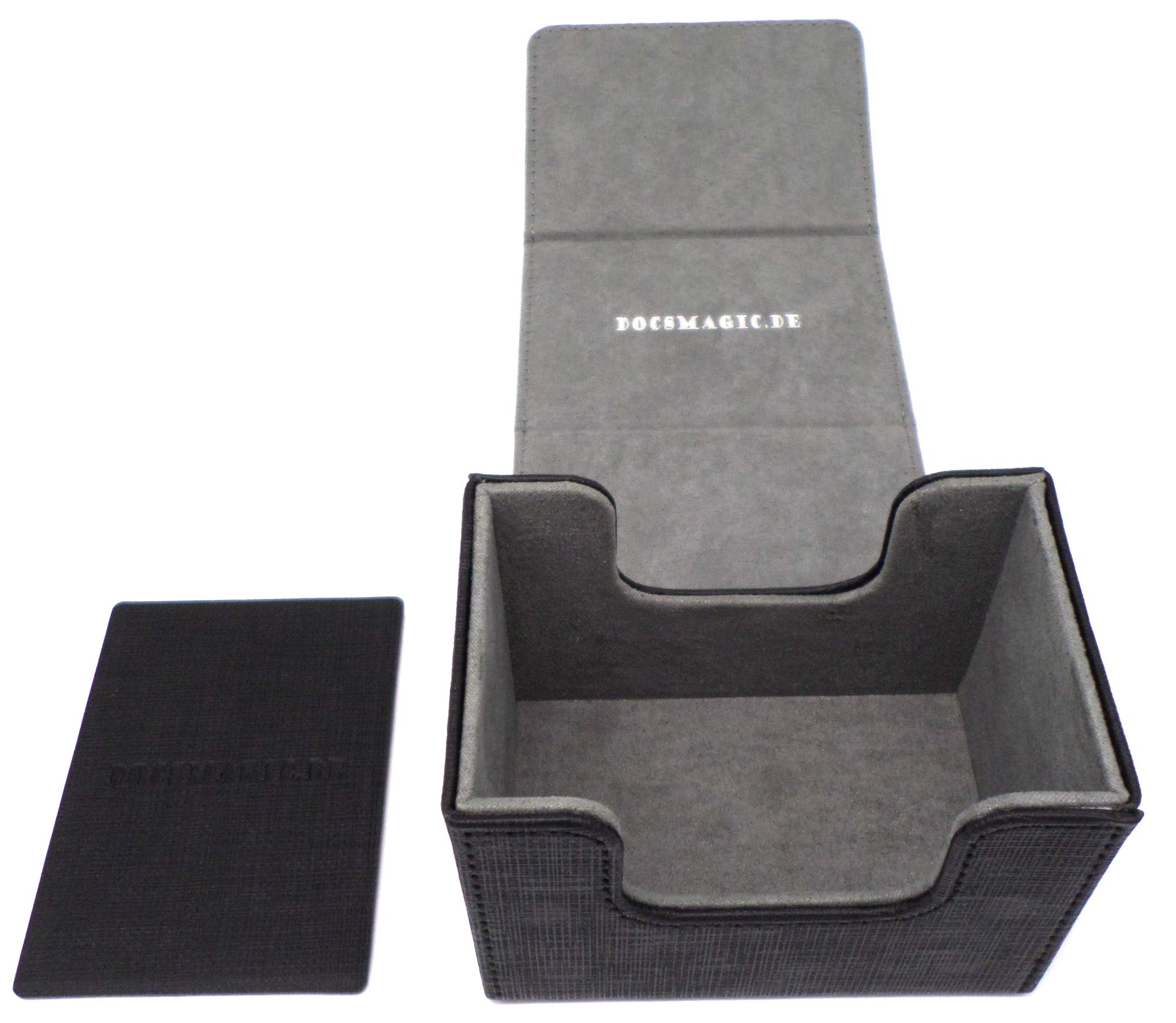 docsmagic.de Premium Magnetic Sideflip Box 80 Black + Deck Divider - MTG - PKM - YGO