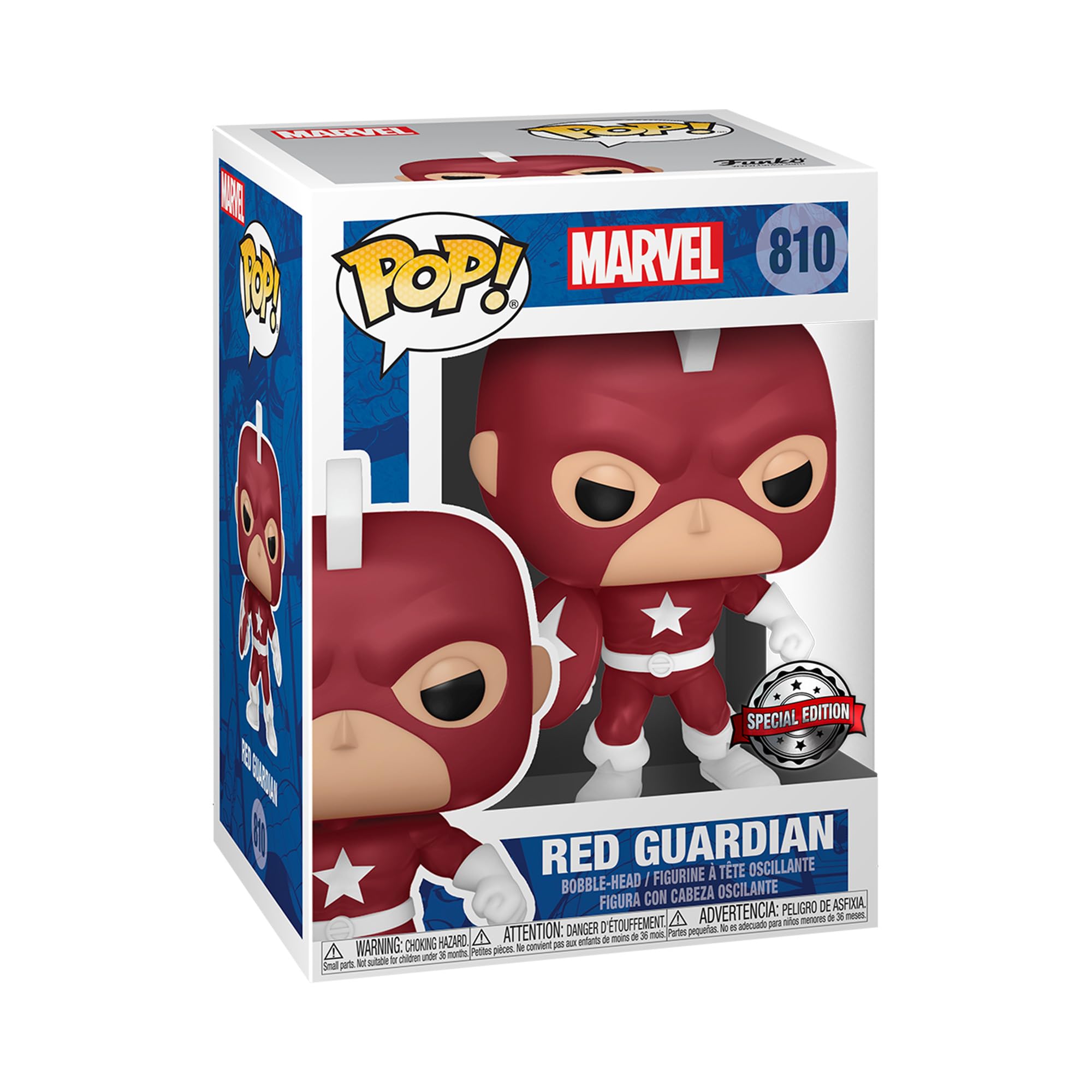 Funko POP! Marvel: Year Of the Shield - Red Guardian - Marvel Comics - Amazon Exclusive - Collectable Vinyl Figure - Gift Idea - Official Merchandise - Toys for Kids & Adults - Comic Books Fans