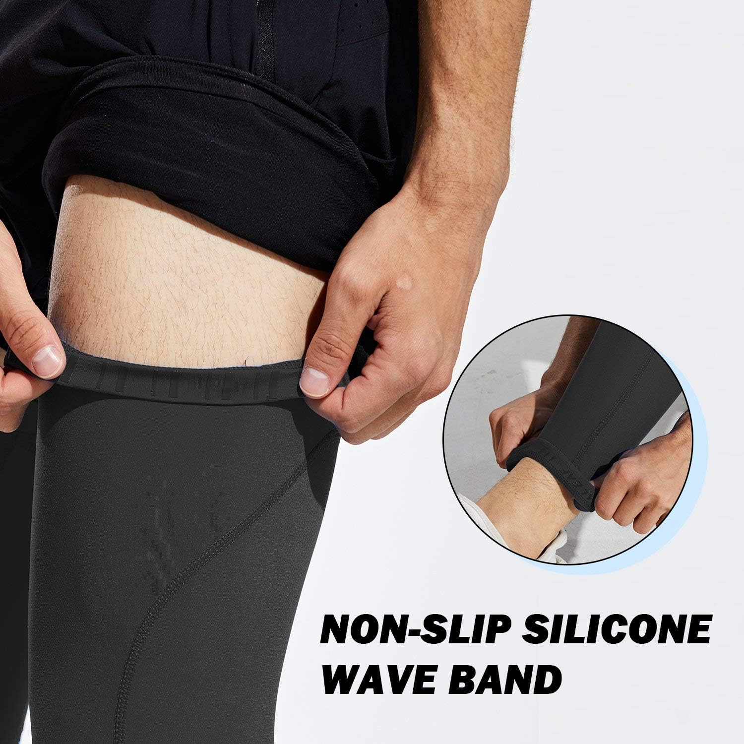 BALEAF Cycling Leg Warmer for Men Knee Full Sleeve Compression UV Protection: Clothing