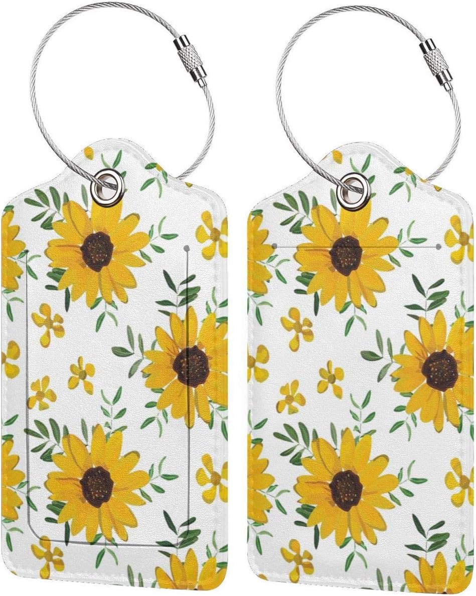 flower luggage tag
