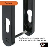 JCP uPVC Door Handle Pair 211mm Centres 92mm PZ 240x30 Backplate Black view 5