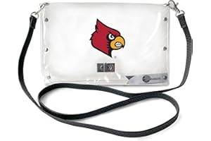 Littlearth NCAA Clear Envelope Purse with Black Fashion Strap