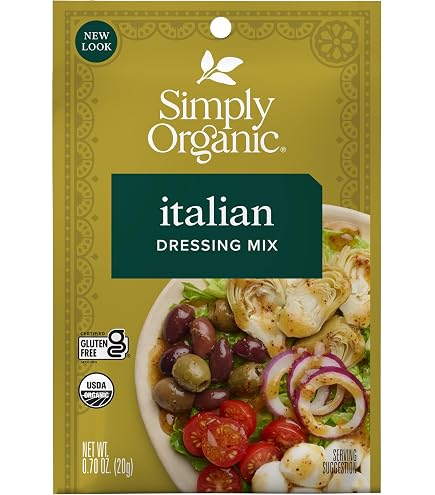 simply salad dressing Organic Italian Mix, 0.7 oz. 12-Pack, Basil, Thyme & Oregano Italian Dressing Certified Organic : Grocery & Gourmet Food White Clothing Boho Winter Wedding Dress Fabric:White Cotton Jersey