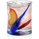 Libbey Blue Ribbon Rock Glasses Set, Artisan-Inspired Four-Dimple Shaped Glass Cups, Dishwasher Safe Whiskey Glasses Set of 8 for Dinners, Parties