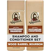 Dr. Squatch Men's Natural Shampoo and Conditioner Set (11 fl oz, 2-Pack) | Refreshing, Scalp Nourishing Formula, Moisturizing Natural Shampoo and Conditioner for Men (Wood Barrel Bourbon)