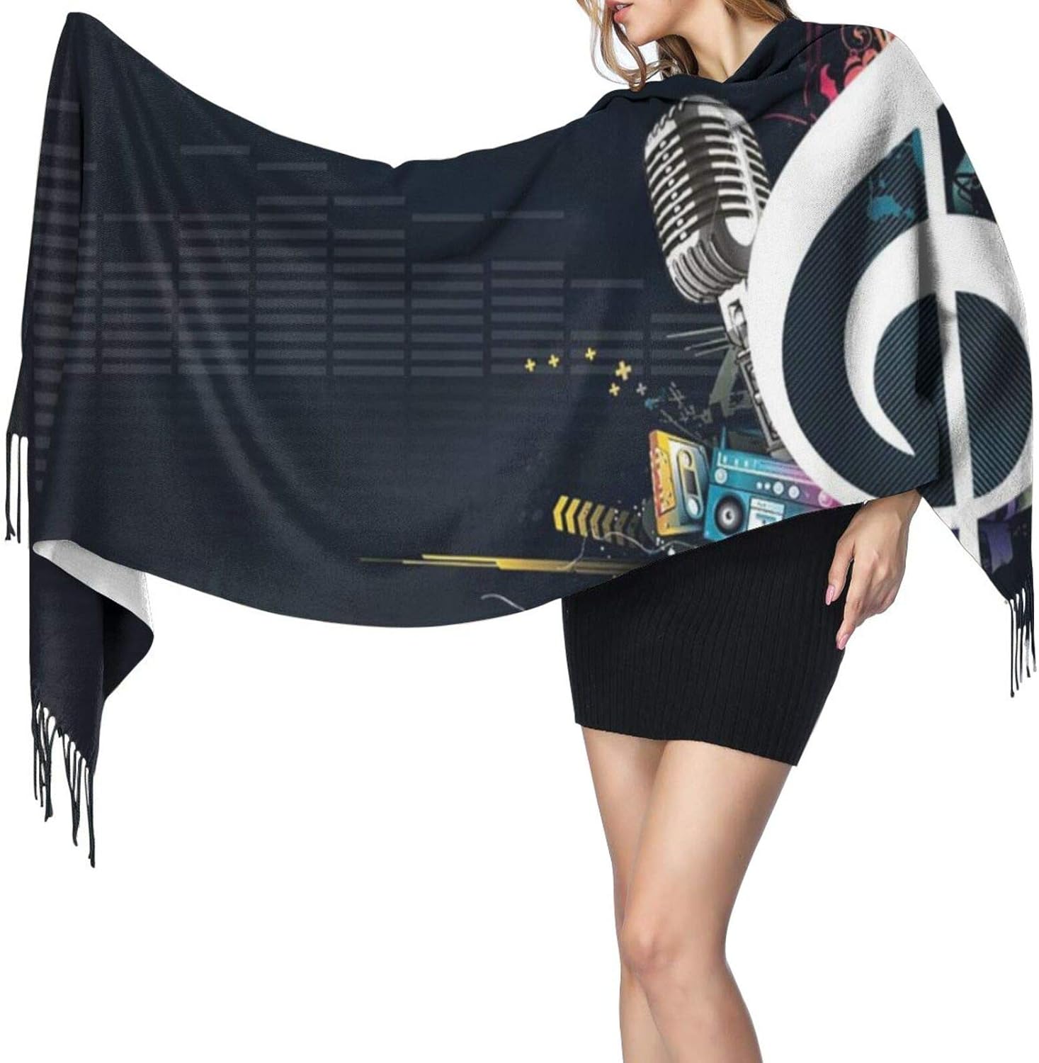 Music Note Melody Acoustic Microphone Concert Black Background Soft And