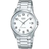 Casio MTP1183A-7B Men's Stainless Steel Easy Reader White Dial Analog Date Watch