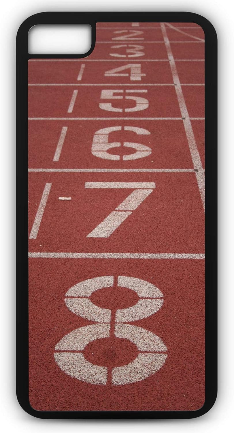 iPhone 6s Case Fits iPhone 6s or iPhone 6 Track Field Starting Line Run Sprint Hurdles 100 Yard Dash 20170 Black Rubber by TYD Designs