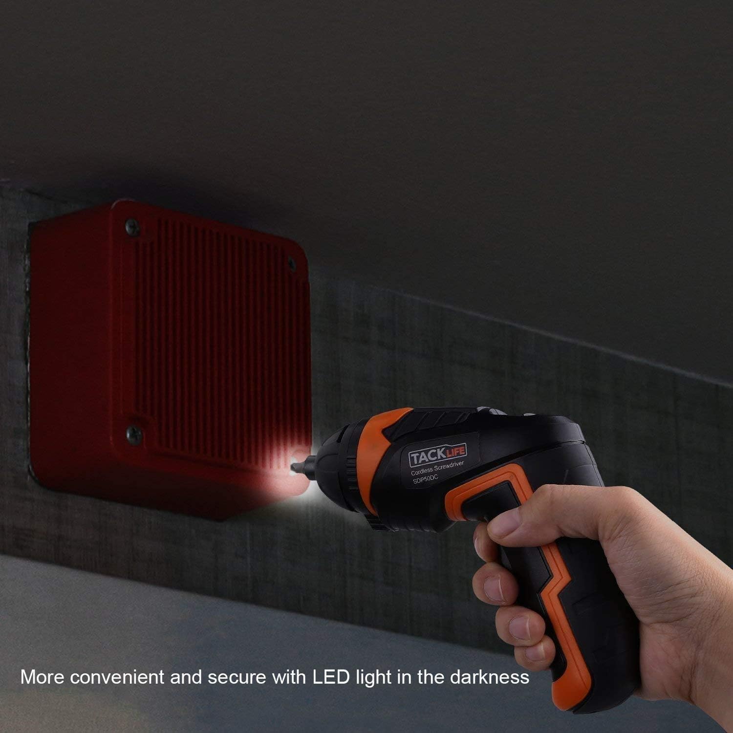 TACKLIFE Electric Screwdriver, 3.6V MAX Cordless Screwdriver, 2.0Ah Li-ion with Battery Indicator, 31 Free Accessories, USB Rechargeable, Lightweight and Easy for Small Home Projects-SDP50DC: Home Improvement