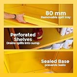 Horison Industries COSHH Cabinet 1000mm Yellow Fireproof Lockable Metal Storage view 4