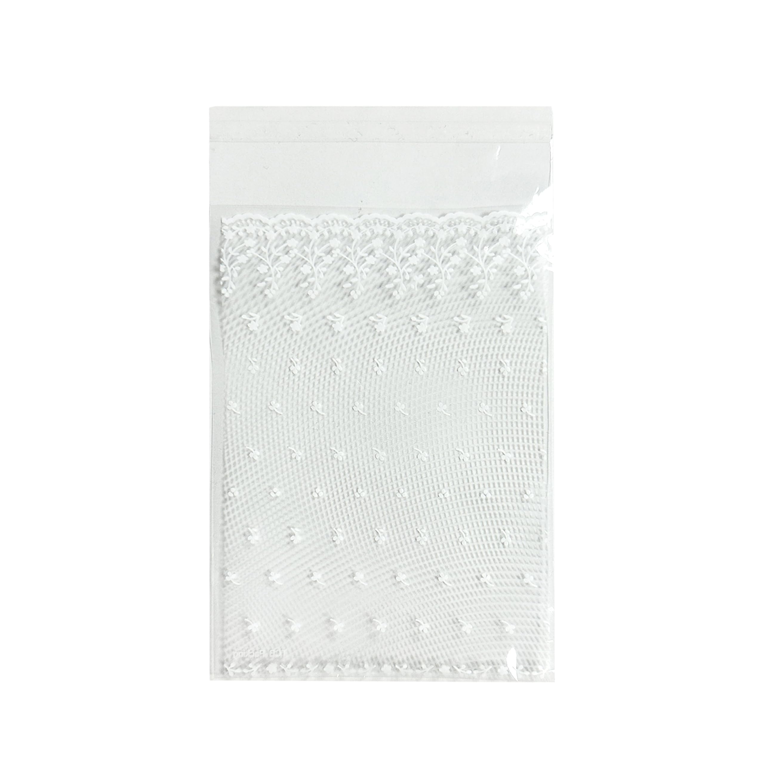 Photo 1 of 100 Pcs Lace Cellophane Bags, 5.9x3.9in White Self Sealing Cello Bag Clear Cookie Resealable Adhesive OPP Cellophane Treat Plastic Gift Bags For Candy Jewelry Bracelet Gifts Decorative Favor