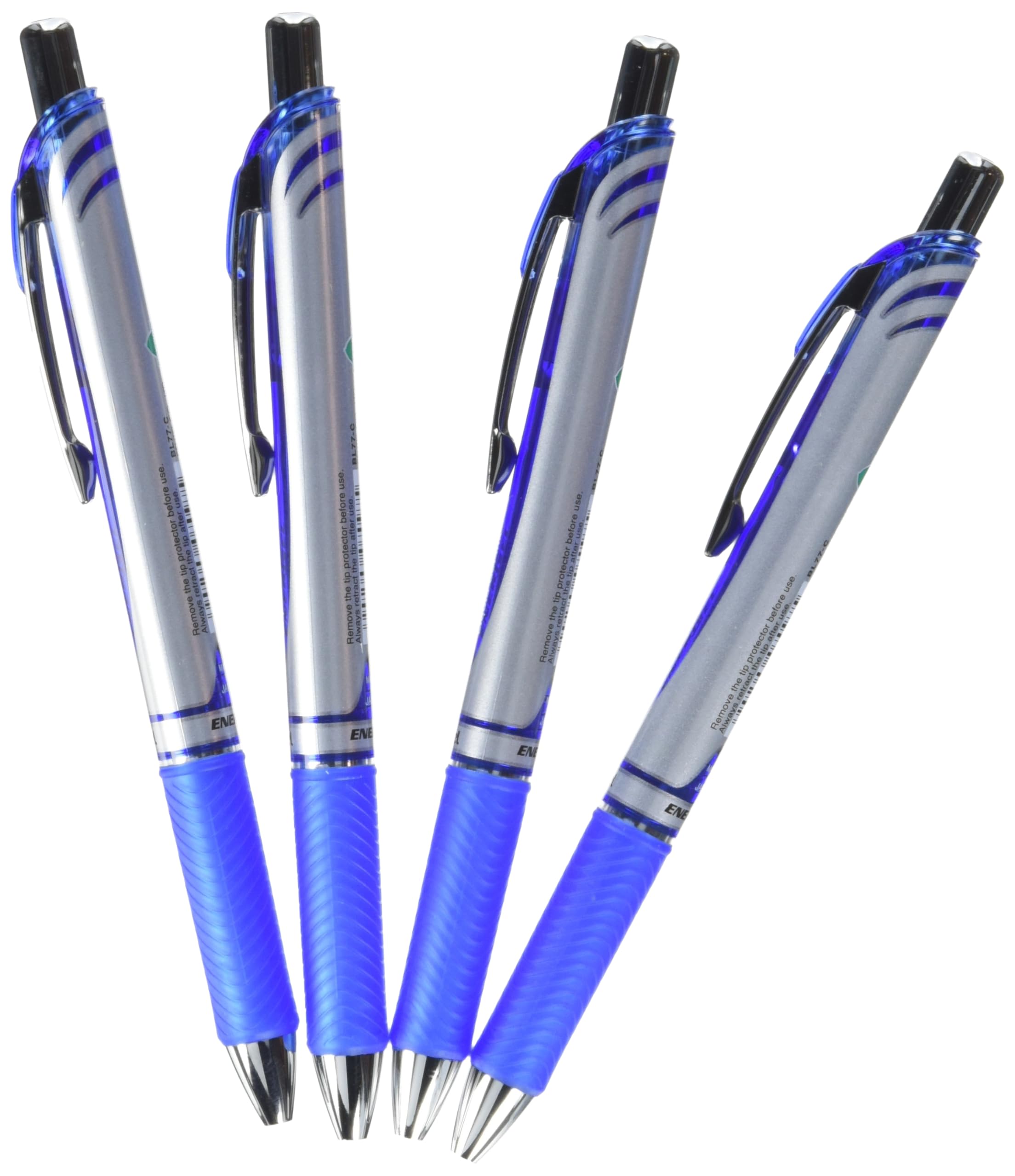 Pentel BL77-CO EnerGel Liquid Gel Rollerball Pen - Set of 4 Gel Rollerball Pens Blue 0.7 Ball = 0.35 mm Line Width 1 Piece (Pack of 4)