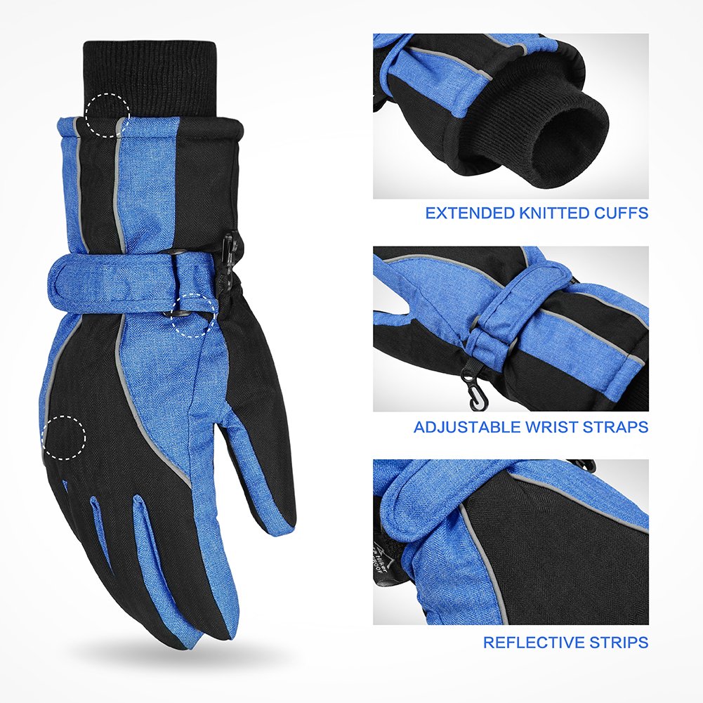 Terra Hiker Waterproof Winter Warm Ski Gloves 3M Thinsulate Snowmobile