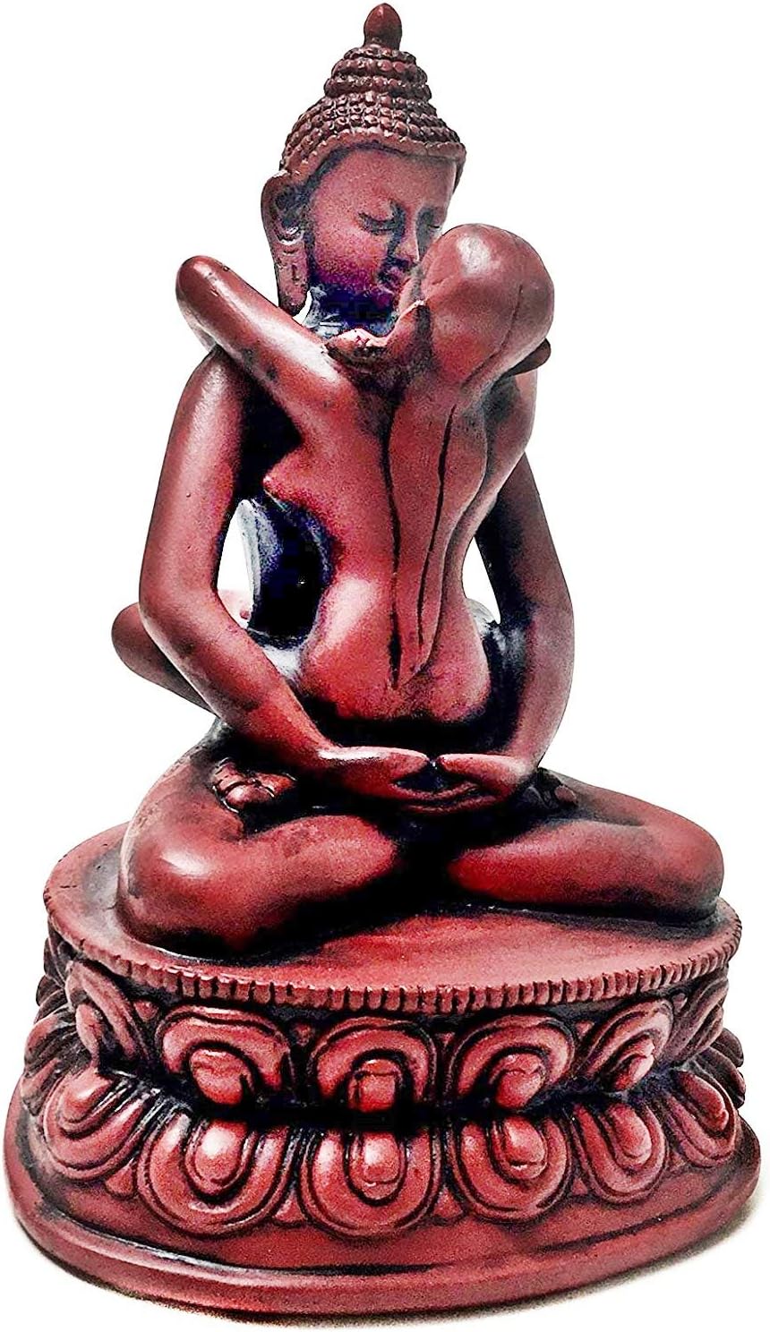 Bellaa 29639 Buddha Statue Yab Yum Shakti Embrace Tantra 6 inch