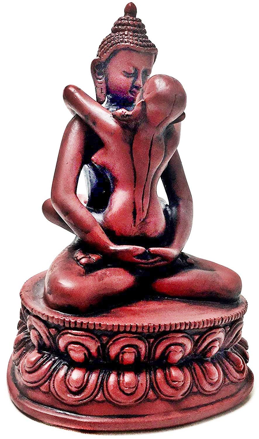 Bellaa 29639 Buddha Statue Yab Yum Shakti Embrace Tantra 6 Inch Tall