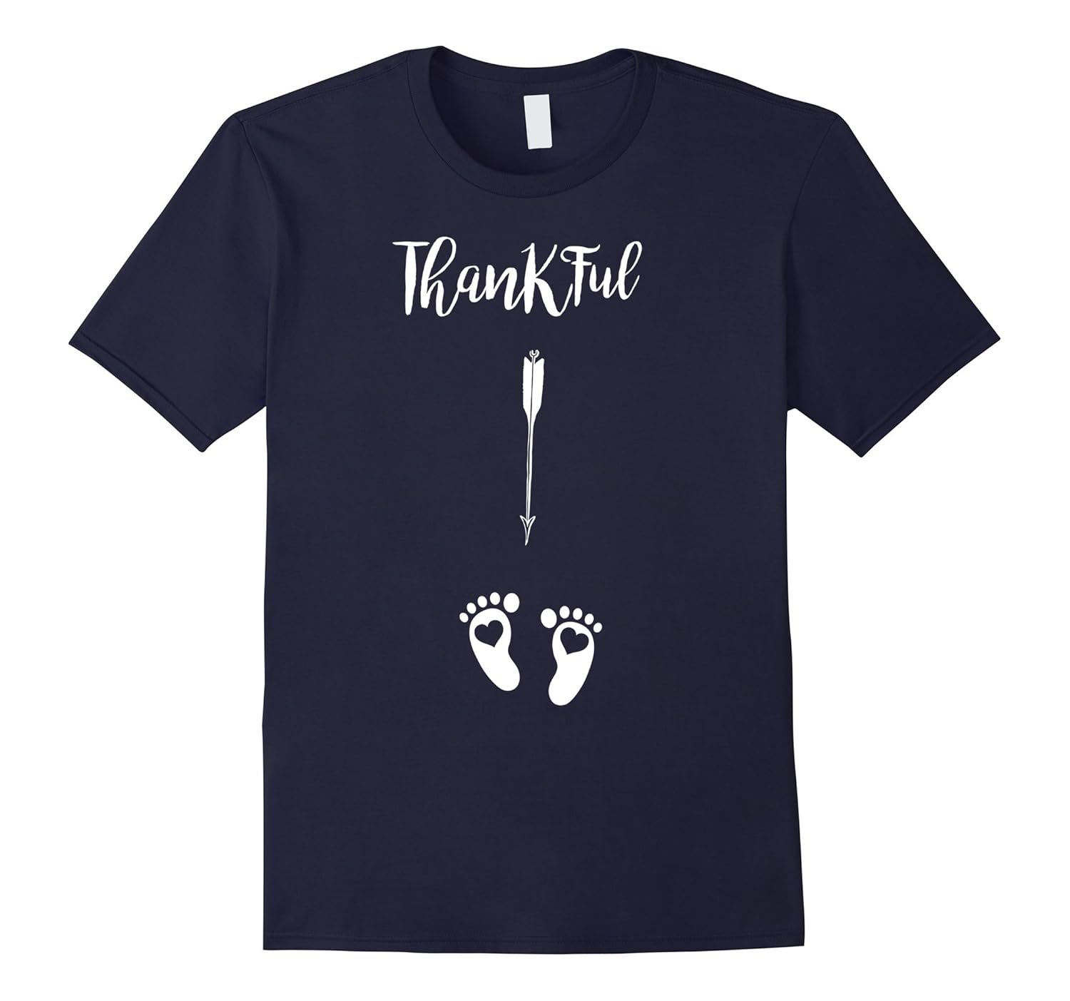 Womens Thankful Thanksgiving Pregnancy Announcement Shirt-ANZ