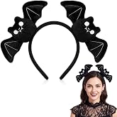 Wavyknot Bat Ears Headband Black Halloween Ears Headband for Costume Party | Halloween Hairband for Women, Hair Accessories, Bat Ears Hairband for Costume Parties and Photos