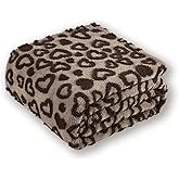 PLEVONITH Grey Heart Throw Blanket for Couch - Cute Throw Blanket for Women, Small Blanket 50x60 Inches