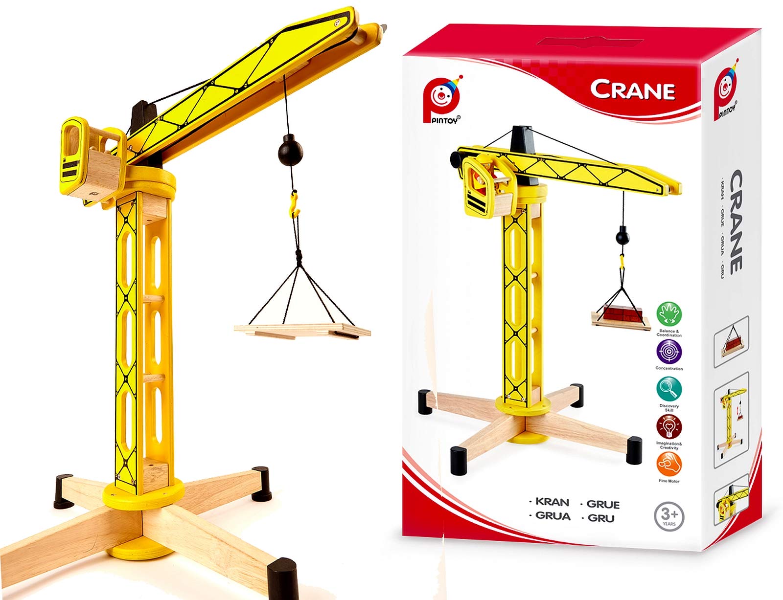 Pintoy Wooden Crane, P3000