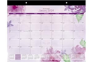 AT-A-GLANCE 2024 Desk Calendar, Monthly Desk Pad, 21-3/4" x 17", Standard, Beautiful Day (SK38-704-24)