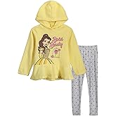 Disney Princess Mulan Rapunzel Jasmine Ariel Belle Cinderella Tiana Tinker Girls Pullover Hoodie Legging Toddler to Big Kid