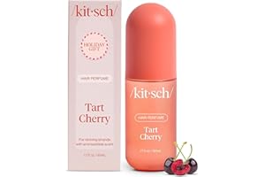 Kitsch Hair Perfume for Women - Tart Cherry | Clean, Deodorizing & Patented Odor-Eliminating Technology Hair Spray & Body Mist - Freshen Hair, Body & Pillows - Fruity Gourmand Scent & Vanilla - 50mL