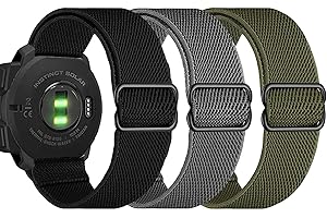 Olytop for Garmin Instinct/Instinct 2 Solar Watch Bands, 22mm Soft Elastic Nylon Ultra-light Wristband Stretchy Replacement Strap Men Women for Garmin Instinct Tactical/Esports/Solar/Tide, 3 Pack