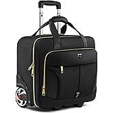 RUCYEN Rolling Laptop Bag,Rolling Briefcase for Men & Women,Laptop Briefcase on Wheels,Carry On Bag for Business Travel