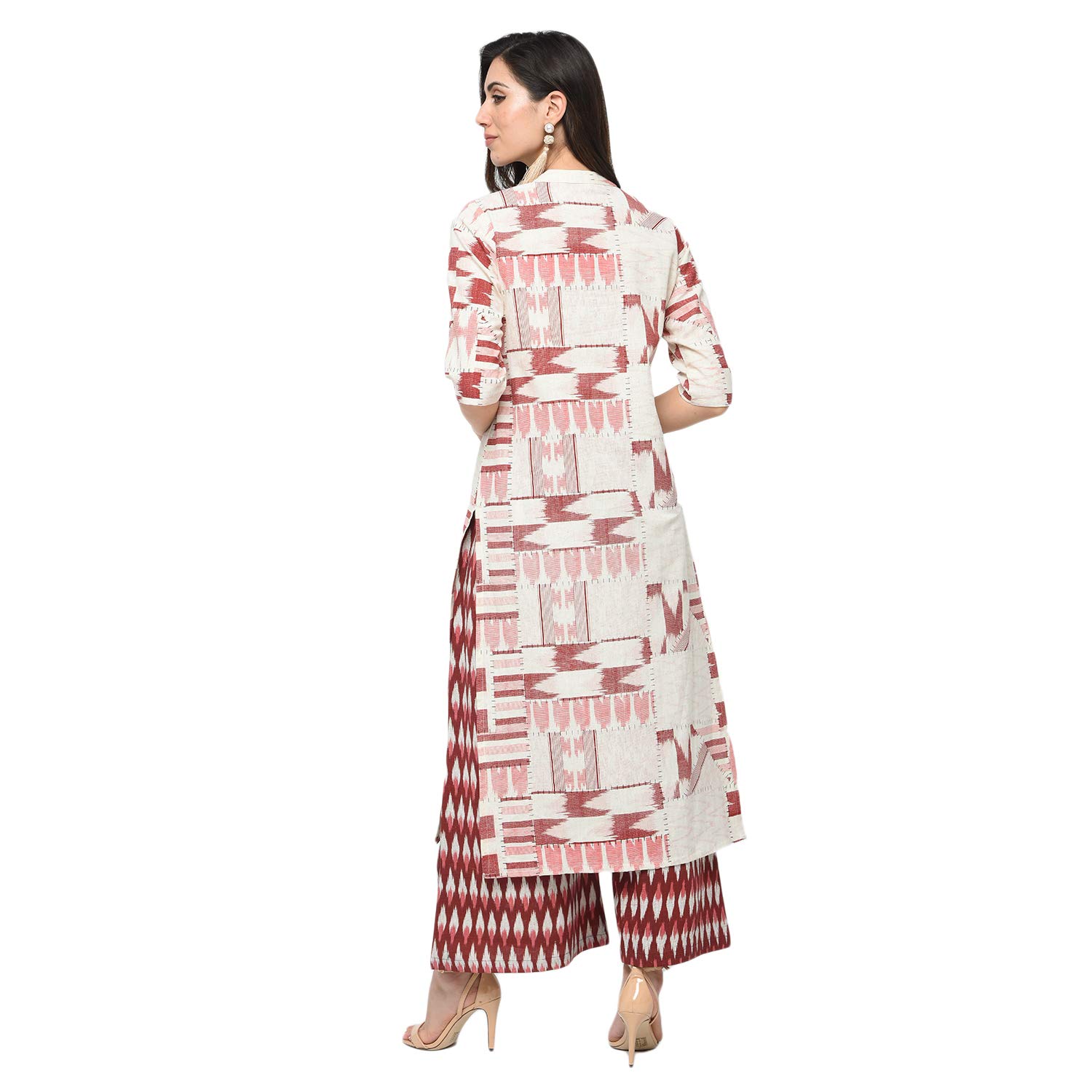 rajmandirfabrics women's cotton printed kurta palazzo set