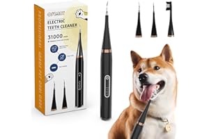 Opdent Dog Tooth Cleane - Electric Dog Teeth Cleaner Set,Dog Teeth Cleaner,Five Modes (Blue, laege)