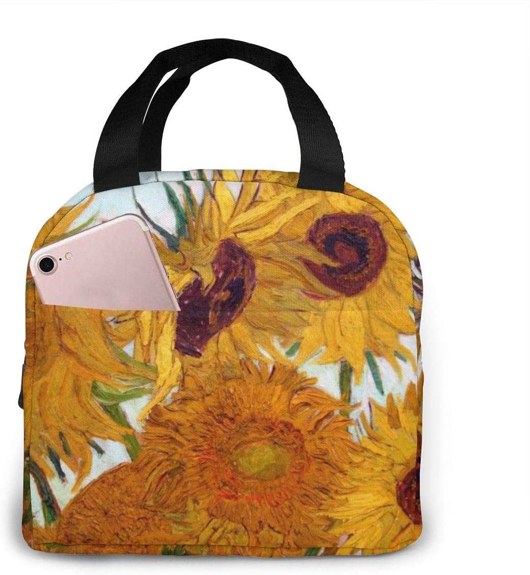 Vintage Sunflowers-1 Premium Lunch Box, Insulated Lunch Bag for Men Women Adult Teenagers children