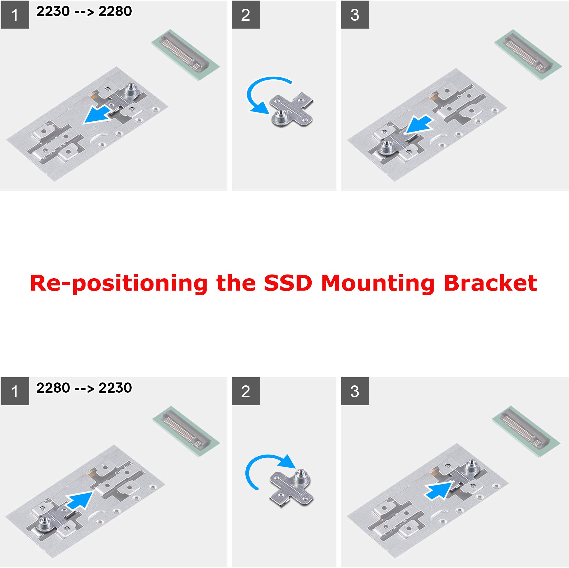 Stackable Ssd Mount Mua Deal4GO M.2 SSD Hard Drive Mounting Support Bracket 2230/2280 Solid ...