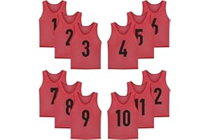 LTHYTY 12 Pack(1-12) Numbered Jerseys/Soccer Bibs/Scrimmage Pinnies/Team Training Vest for Adult Youth Kids.