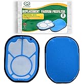 EZ SPARES Compatible Vacuum Parts 2Pcs Replacement for DYS DC16 Pre Filter, Fit All DC16 Hand-held Vacuums,Washable & Reusabl
