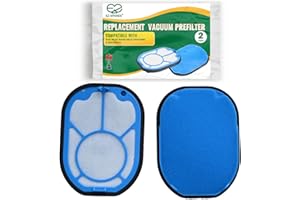 EZ SPARES Compatible Vacuum Parts 2Pcs Replacement for DYS DC16 Pre Filter, Fit All DC16 Hand-held Vacuums,Washable & Reusabl