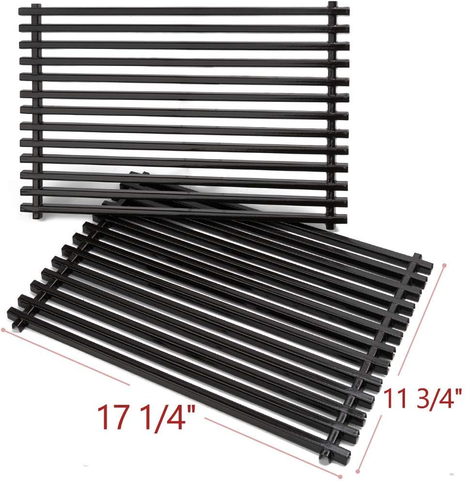 Amazon Com Shienstar 7525 Porcelain Enameled Grill Grates For Weber Spirit 300 Series Genesis Silver B Gas Grills 17 1 4 Cooking Grids Replacement Parts Set Of 2 Garden Outdoor