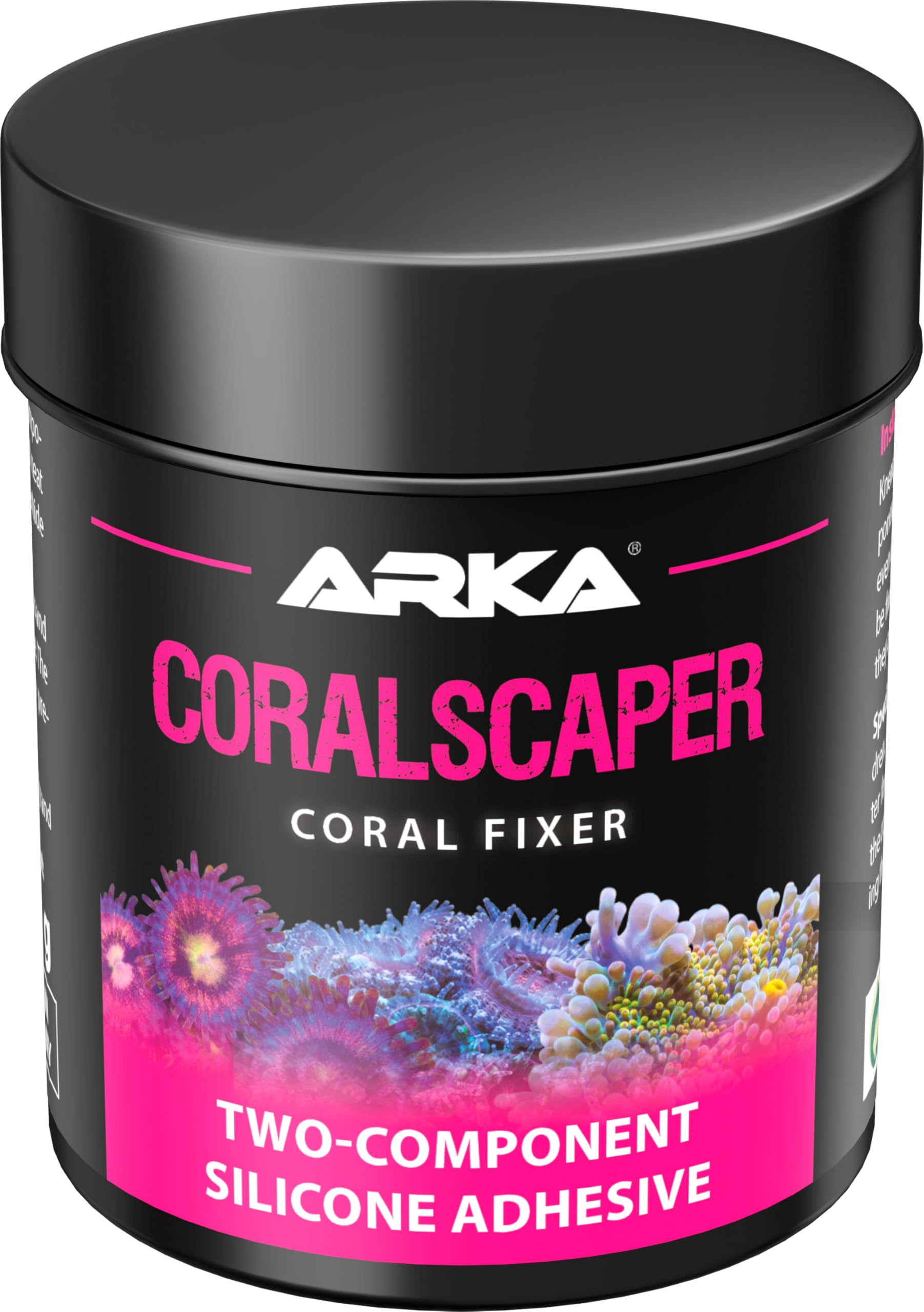 Coral Fixing Silicone – ARKA Coralscaper 2K 120 g – secure reef mounting for SPS, LPS & soft corals – easy to use underwater, non-toxic & mouldable by hand – no clouding, no residue – reef-safe
