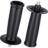 2 Pack 8mm Diameter Thread Auxiliary Side Handle, Angle Grinder Handle Replacement, 8mm Diameter Angle Gripper Handles, Black Plastic and Metal Construction, Non-slip Grip Design