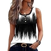 Zeagoo Womens Tank Tops Summer Sleeveless Tops Loose Button Henley Shirts Crew Neck Dress Casual 2026 Clothes
