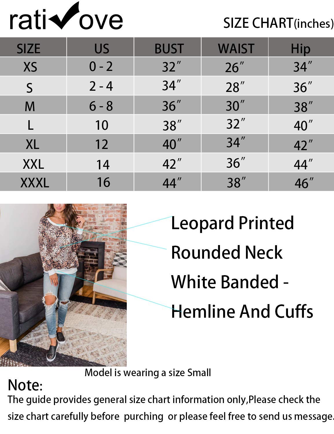 Ratilove Womens Casual Cute Fall Long Sleeve Shirt Top Crewneck Leopard Sweatshirts for Women